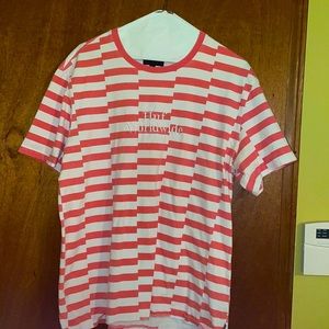 Pink& White Huf worldwide T shirt.